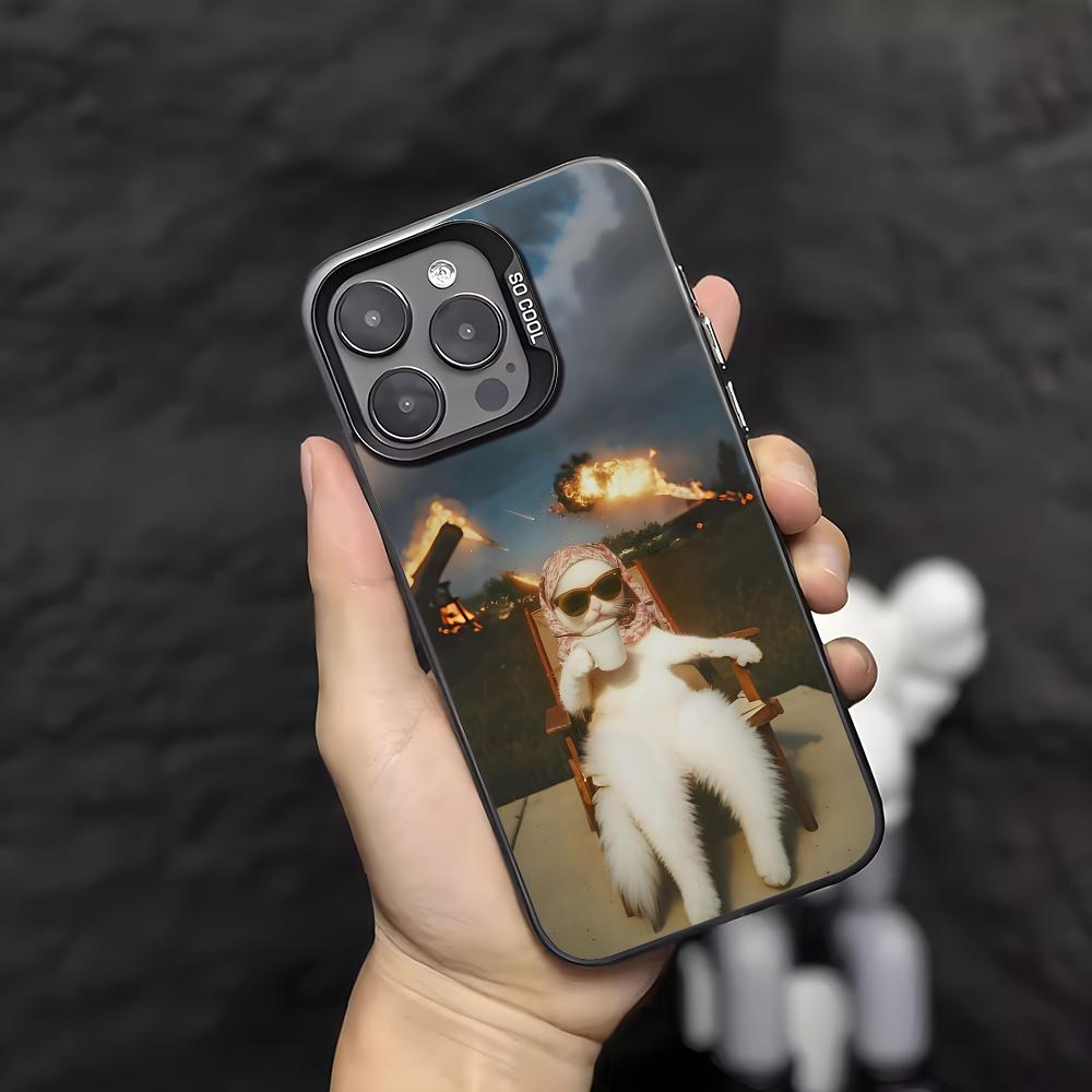 Phone Case For Iphone 17 Air 16 16e 17e 15 Plus 14 13 12 11 Pro Max Protective Funny Cute Cat Durable Fashion Anti-drop Cover