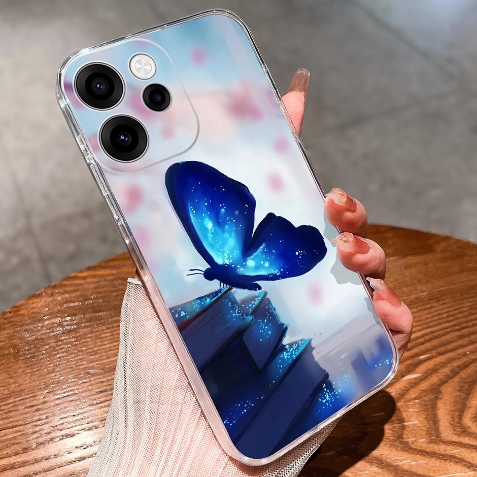 Cases For OPPO Reno15 15F 15Pro Cute Girl Love Heart Lightweight Simplicity Soft Transparent Housing For Reno 15F 15 Pro Capa