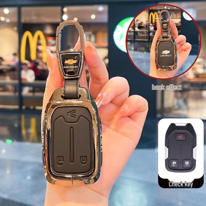 Chevrolet K5 Trax Cruze Sleuteletui - Star Milesuo Metalen Gesp Volledige Dekking Shell