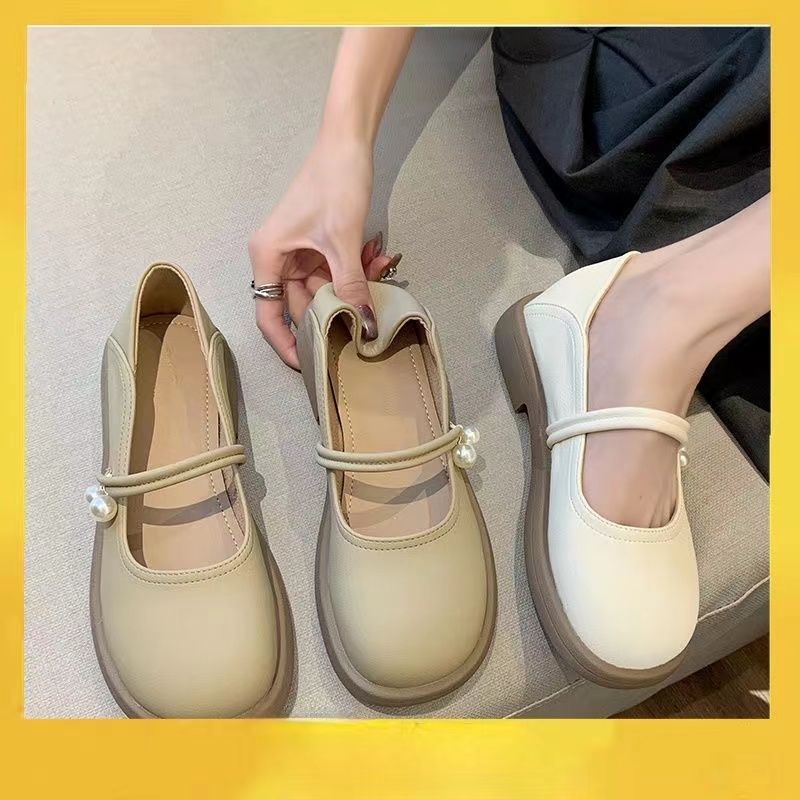 Xiaoxiangfeng Mary Jane Shoes 2025 New Flat-soled Soft-soled Grandma Shoes Super Soft Elastic Small Leather Shoes Loafers