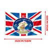 Platinu-m Jubile-e Flag,GB Unio-n Jack 70 Years Jubile-e Decorations 2022, Flag Featuring He-r Majest-y The  2022
