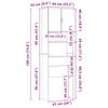 Mobile per Lavatrice Grigio Sonoma 64 x 24 x 190 cm Legno Ingegnerizzato