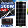 Przenośny Zestaw Paneli Solarnych 300W 12V Ładowanie USB Panel Solarny Kontroler Wodoodporne Ogniwa Słoneczne na Telefon RV Samochód MP3 PAD