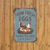 Vintage Farm Fresh Eggs Rustic Chicken Metal Sign 12x8 Inch Kitchen Wall Decor Aluminum Plaque