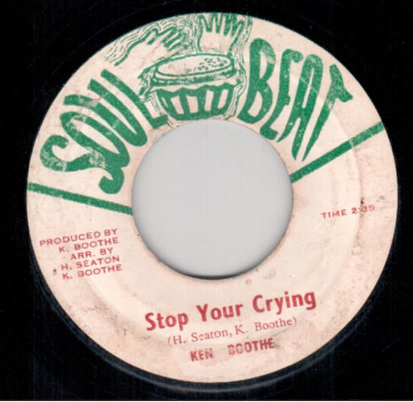 

7-дюймовая пластинка KEN BOOTHE Stop Your Crying NONE Soul Beat 1971 Ямайка Регги Ска Даб Б/у