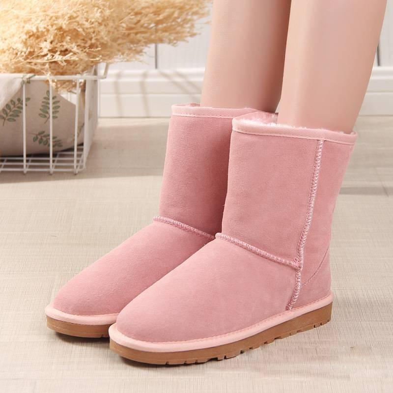 Hochwertige Winter-Schneestiefel für Damen und Herren mit kuscheligem Synthetikfell-Futter und robustem Rindsleder-Obermaterial