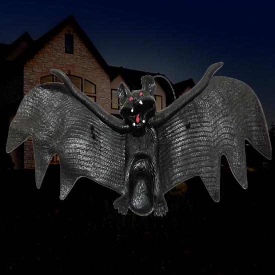 Simulation Animal Toy Eco-friendly Realistic Looking TPR Rubber Hanging Simulation Bats Trick Toy for Home