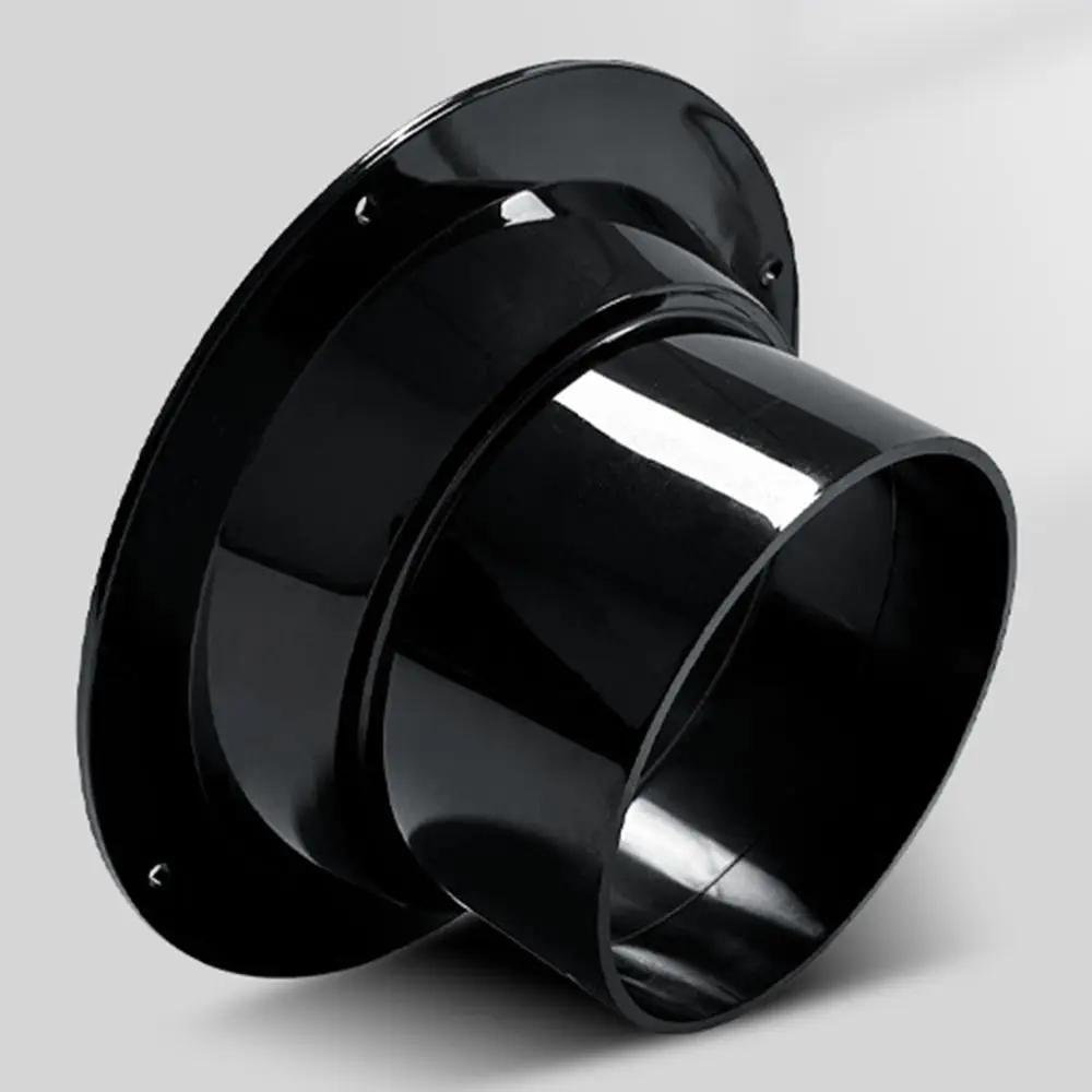 High Quality ABS Exhaust Duct Connector Flange Black Round Bevel Flange Adapter 50-160mm Pipe Air Vent Connector Kitchen