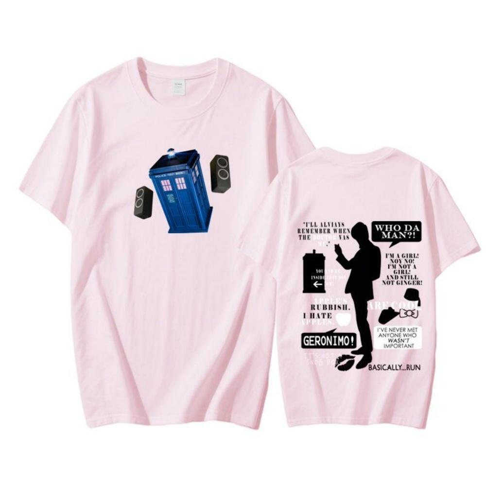 

Doctor Who T-shirt for Spring_Summer Vintage T Shirt High Quality Cotton Tshirt Short Sleeve Fashion Unisex Tees S чёрный