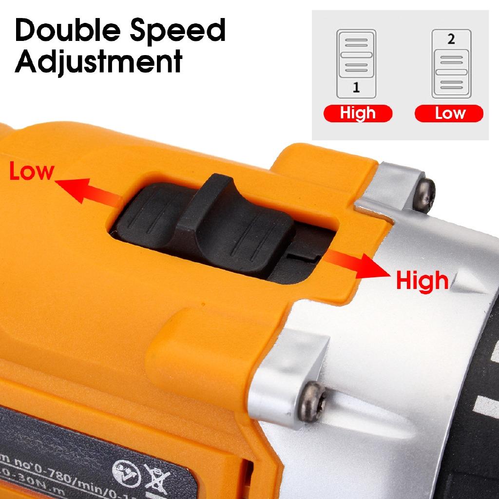 Electric Drill Wrench Screwdriver Cordless Drill 108V Double Speed Household Car Tools Rechargeable Lithium Battery New