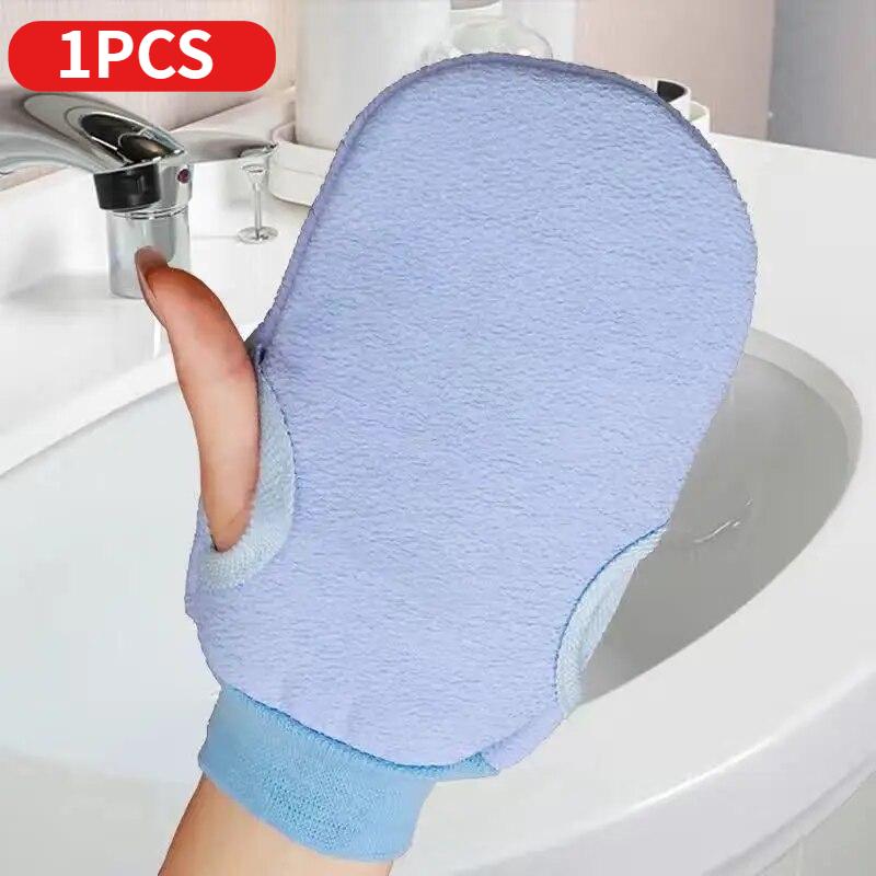 

1/2 pc bath exfoliating body cleansing scrub gloves wipe dead leather gloves shower body brush towel SPA foam body massage 1pcs синий