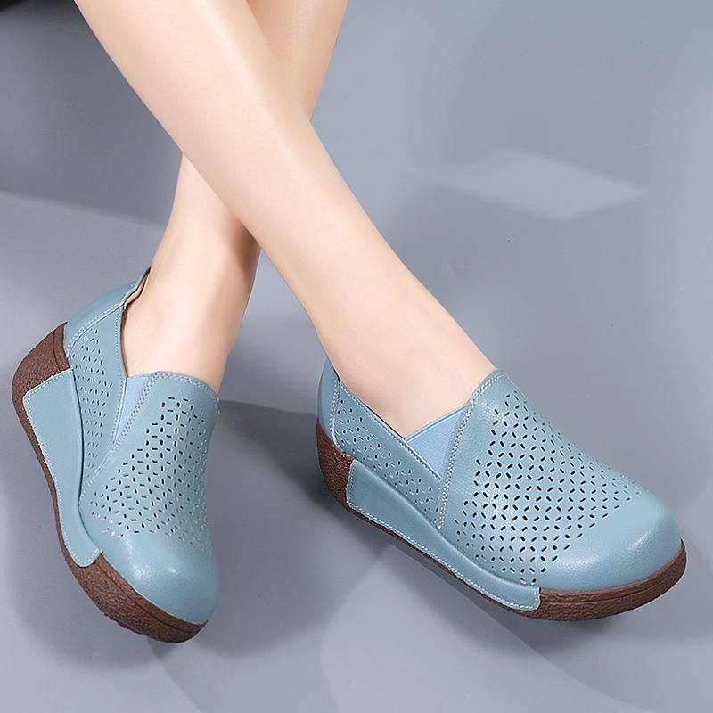 Moda Damskie Buty Wulkanizowane Outdoor Swing Casualowe Buty Sportowe Zwiększające Lekkość Skórzane Buty na Platformie Damskie Pojedyncze Buty