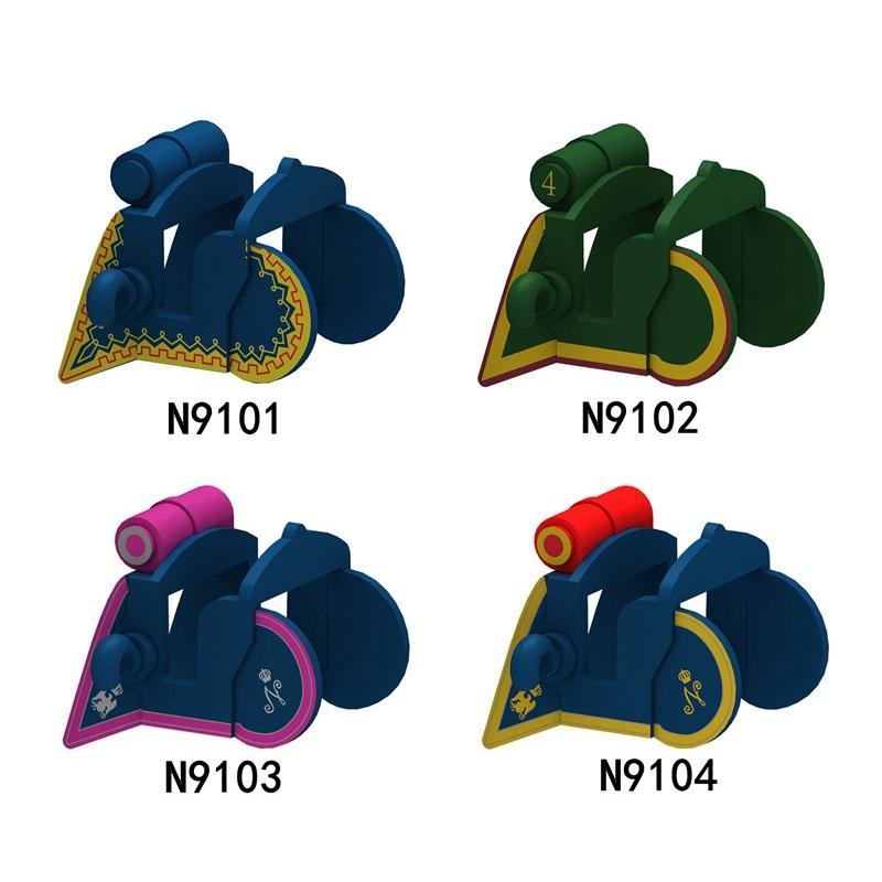 MOC Mediaeval Times Building Blocks Orc Mounts Wolf Flags Army Soldiers Character Accessories Bricks Animal Toys Gifts R064 DIY