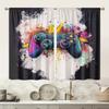 Color Game Controller Print Curtains Suitable Bedroom Living Room Kitchen Decoration Home Window Curtain Set Of 2 Made Polyester Washable Great Ready