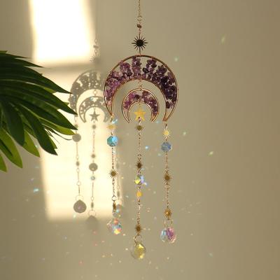 Natuurlijke Kristallen Maan Hanger Zonenvanger Windgong voor Huis en Tuin Decoratie