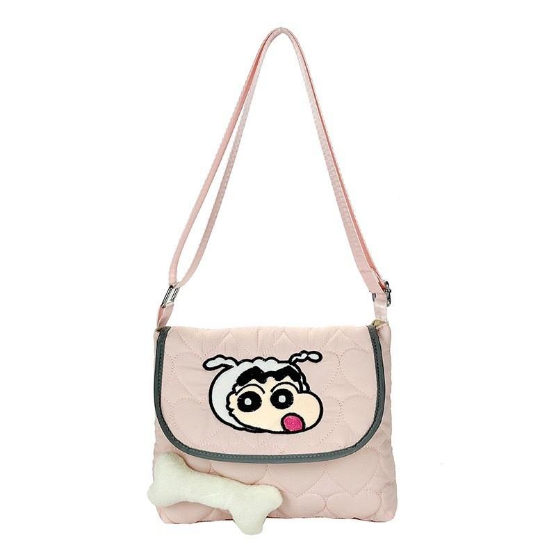 Crayon Cartoon Shinchan Bone Soft Nylon Casual Bag Girl Storage Bag Shoulder