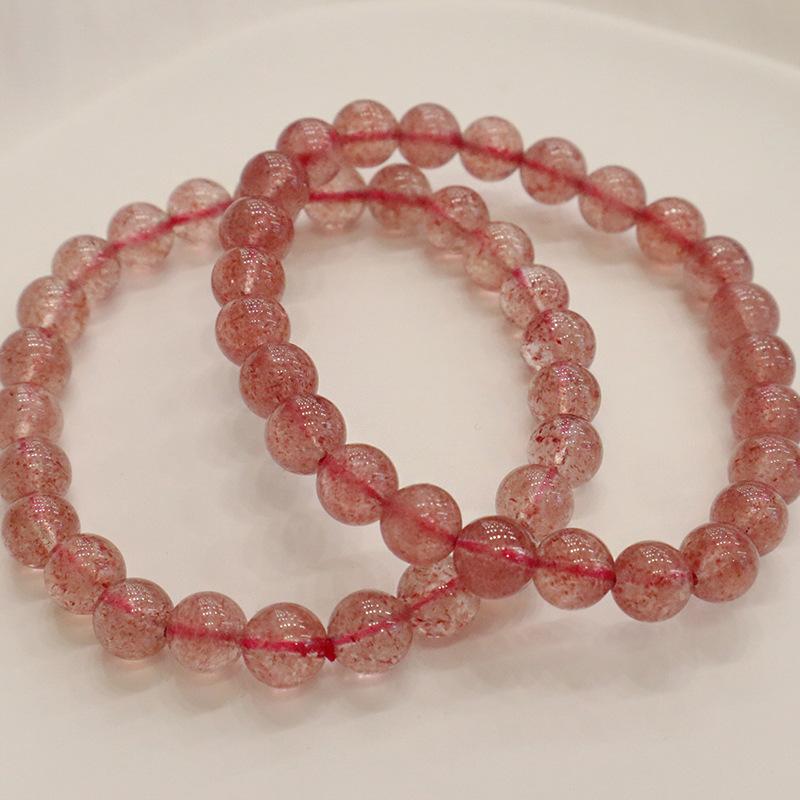 Natural Crystal Bracelet Strawberry Crystal Bracelet. Bangles Women Fashion Jewelry Accessories Gift