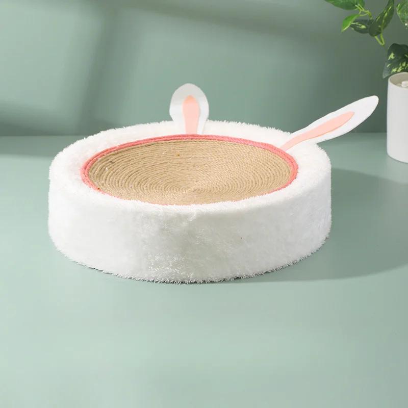 

Two-in-one Cat Scratching Bed & Scratching Board Hemp Rope Braid Plush Pet Bed Cat Exclusive Bed