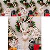 Ornaments Christmas Whimsical Set With European Style Snowman Santa And Festive Reindeer Figures