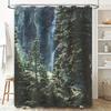 Vibrant Colorful Shower Curtain with Geometric Pattern Bathroom Decoration Home Improvement Decorations Waterproof Fabric for Ba