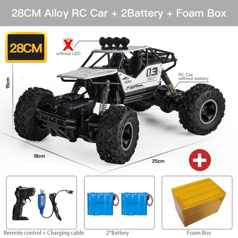 1:16 4WD RC Car With Led Lights Radio Remote Control Cars Buggy Off-Road Control Trucks Boys Toys for Children