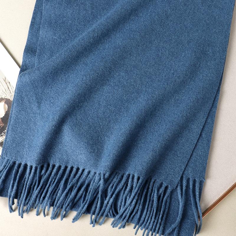 Kaffee Schal für Damen Lange Warme Kaschmirschals Winter Hijab Einfarbig Damen Stola Wickel Weiblich Pashmina Bandana Kopftücher