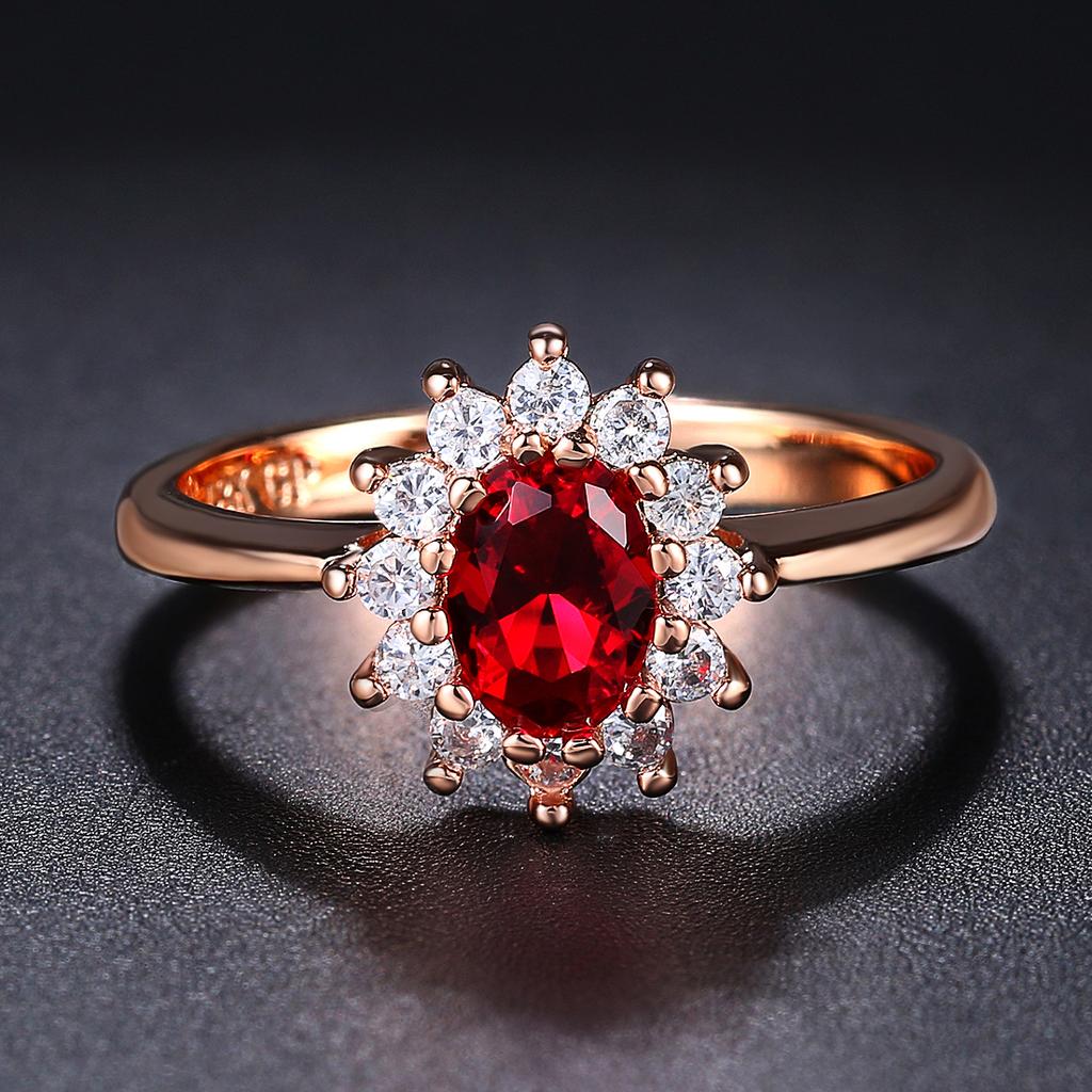 Princess Kate Rings For Women Blue Crystal Wedding Engagement Bridal Promise Marriage Ring For Bride Female Fashion Jewelry R076