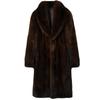 Imitation Mink Coat Men's Medium and Long Autumn and Winter Large Size Velvet Thickened Imitation Raccoon Fur Imitation Fur Coat Brown