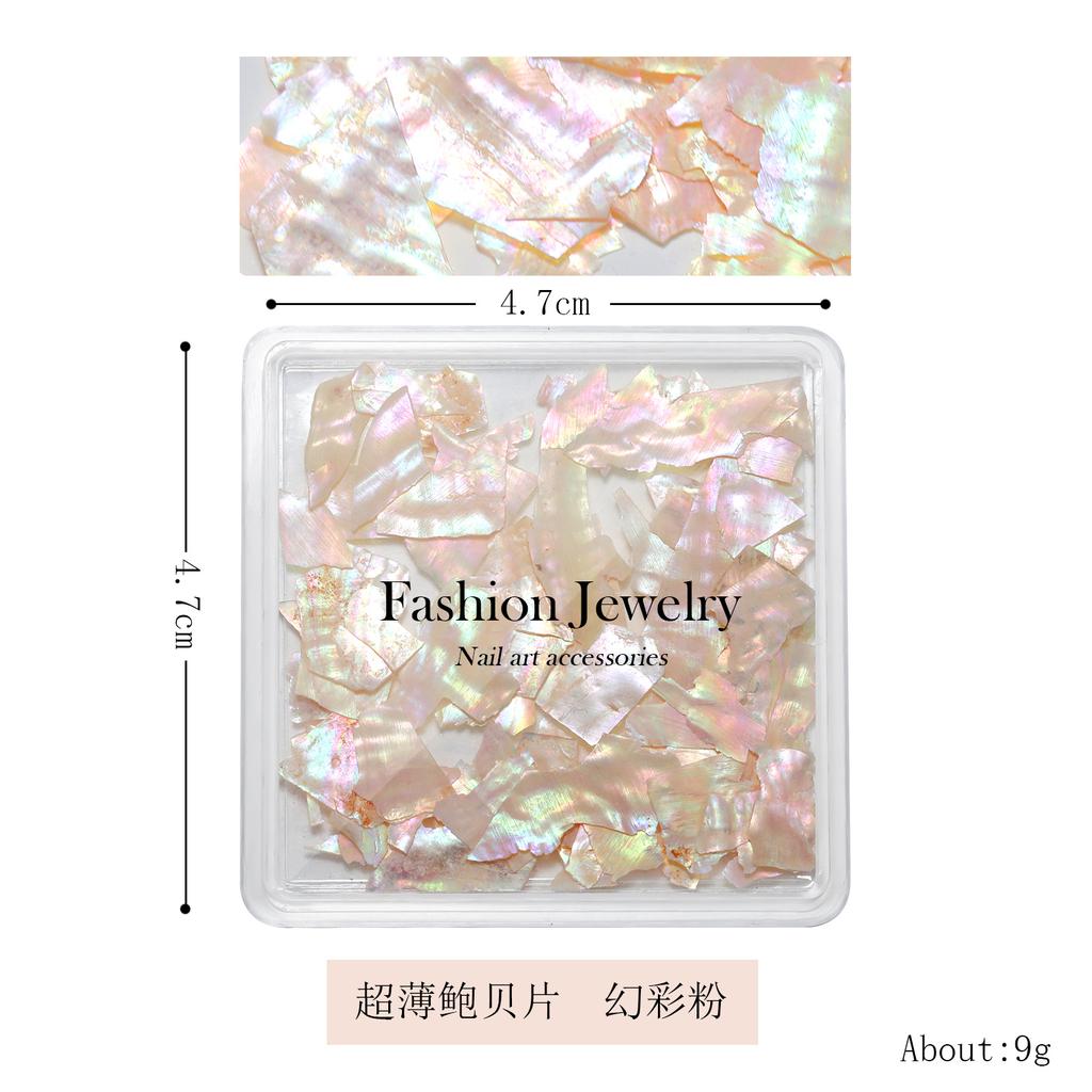 Nail Art Shell Slices Accessories Tools Thin Abalone Mica Slices Shredded Color Aurora Symphony Pearl Shell Slices