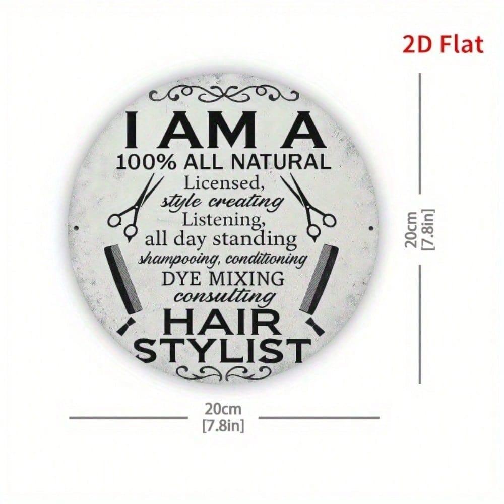 Vintage Barber Metal Poster I AM A HAIR STYLIST Wall Decor for Salon