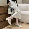 French Patent Leather Mary Jane Single Shoes Women's 2025 Spring New Versatile Thick Heel Square Head One-word Buckle Temperament High Heels