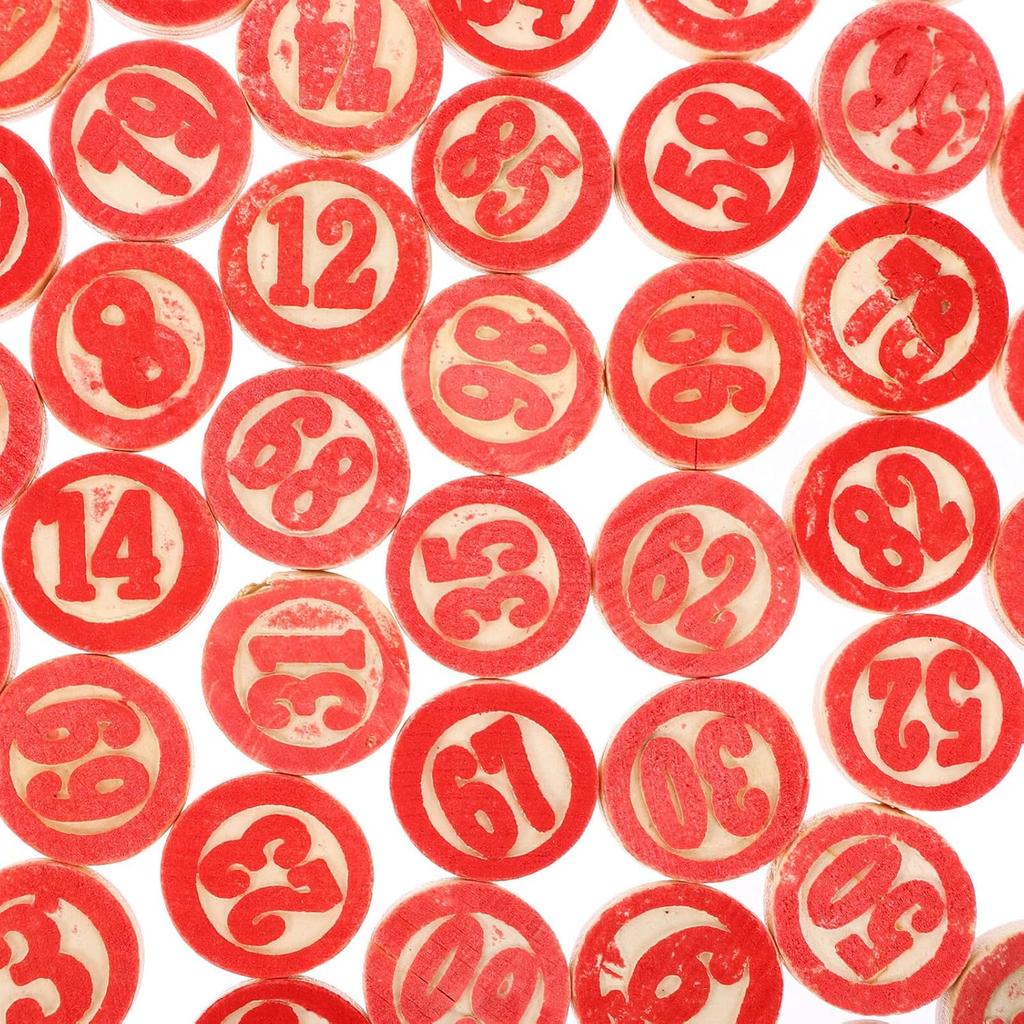 1set Wooden Bingo Game Interactive Family Gathering Bingo Cards Design and Portable for Fun Parties and Gatherings and Chess