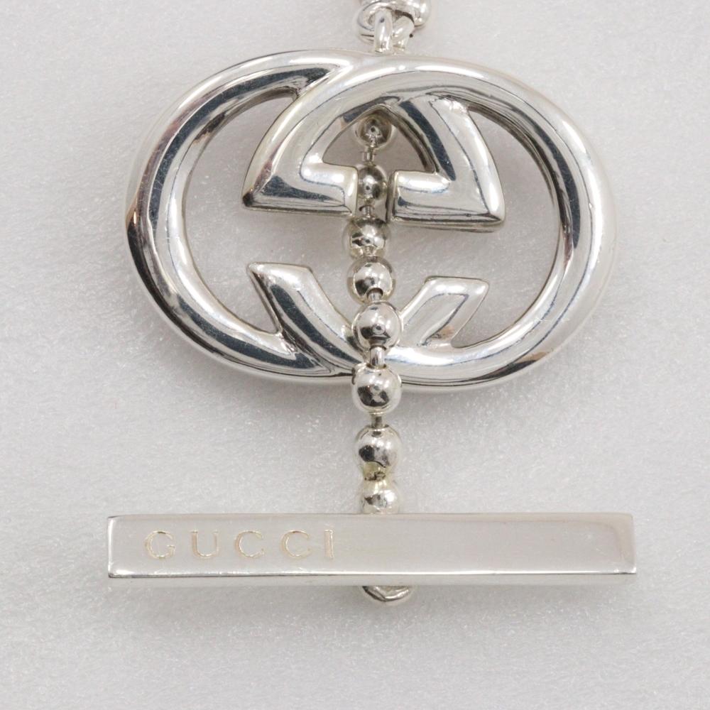 GUCCI Interlocking G Bracelet Ball chain Red Silver925 20.8g unisex Used