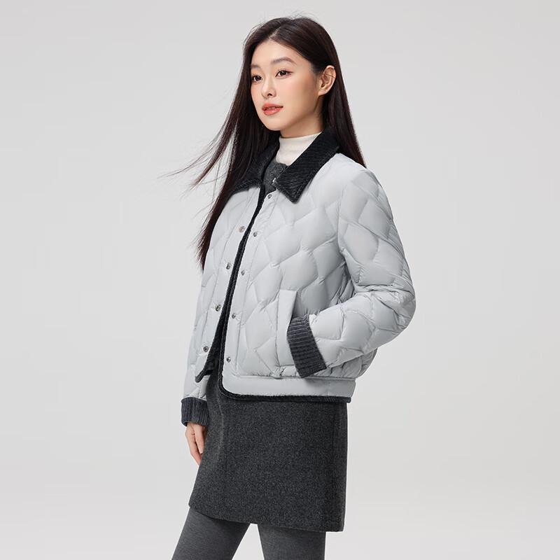 XueZhongFei Women's 2025 Short Lapel 90% Duck Down Jacket