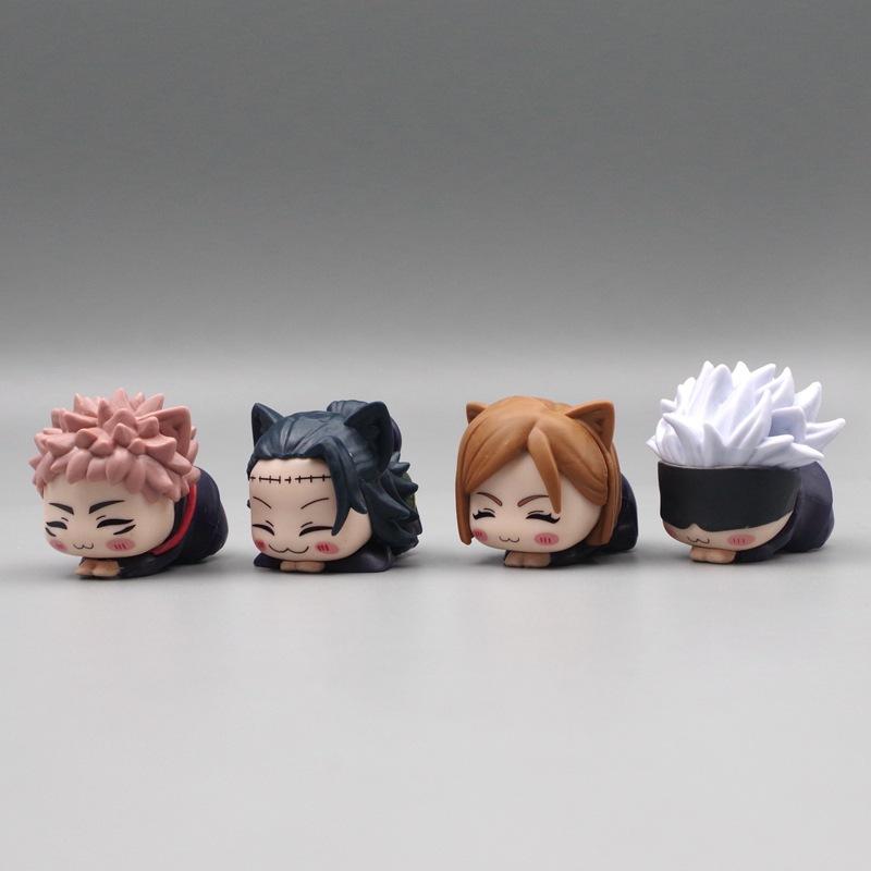 

Jujutsu Kaisen Cat Sleep Itadori Yuji Satoru Gojo Shapes Figurine Anime Kugisaki Nobara Geto Suguru Dolls Model Ornaments Gift