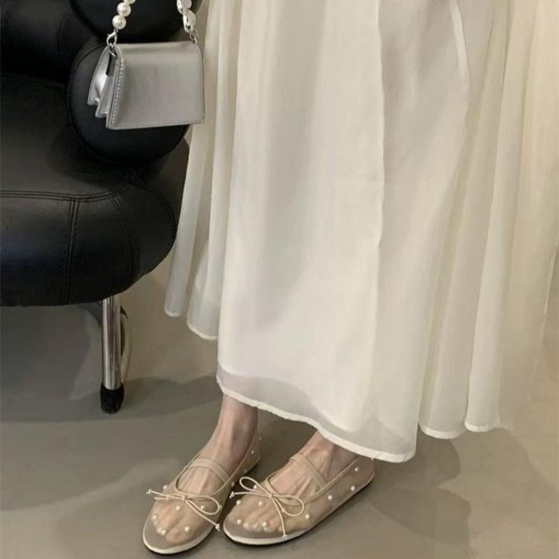 Móda 2025 Módní Kamínky Dámské Baleríny Taneční Obuv Dámská Mělká Obuv Síťovaná Prodyšná Dámské Baleríny Boty Mary Janes