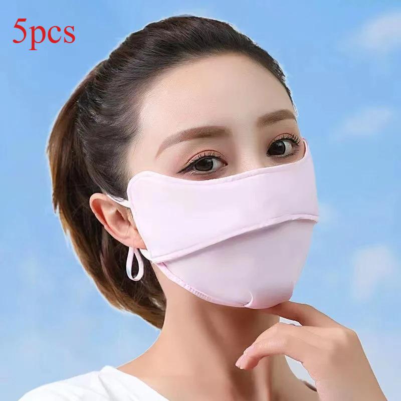 Women Men Ice Silk Sunscreen Mask Summer UV Protection Cycling Face Cover Breathable Washable Outdoor Sport Scarf Bandana