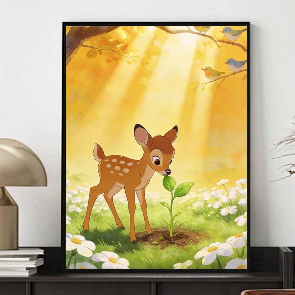 Disney Bambi Deer Nature Forest Scenery Diamond Painting Mosaic Art Kit 5D Handmade Diy Gift Home Decoration