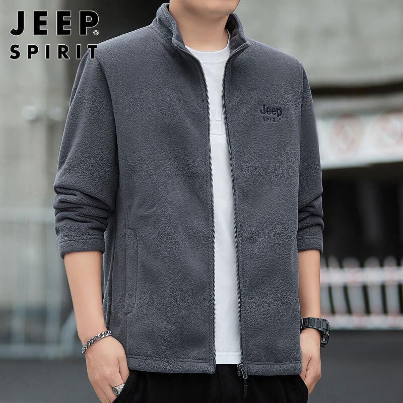 

JEEP SPIRIT Men s Stand-Collar Fleece Jacket 4XL