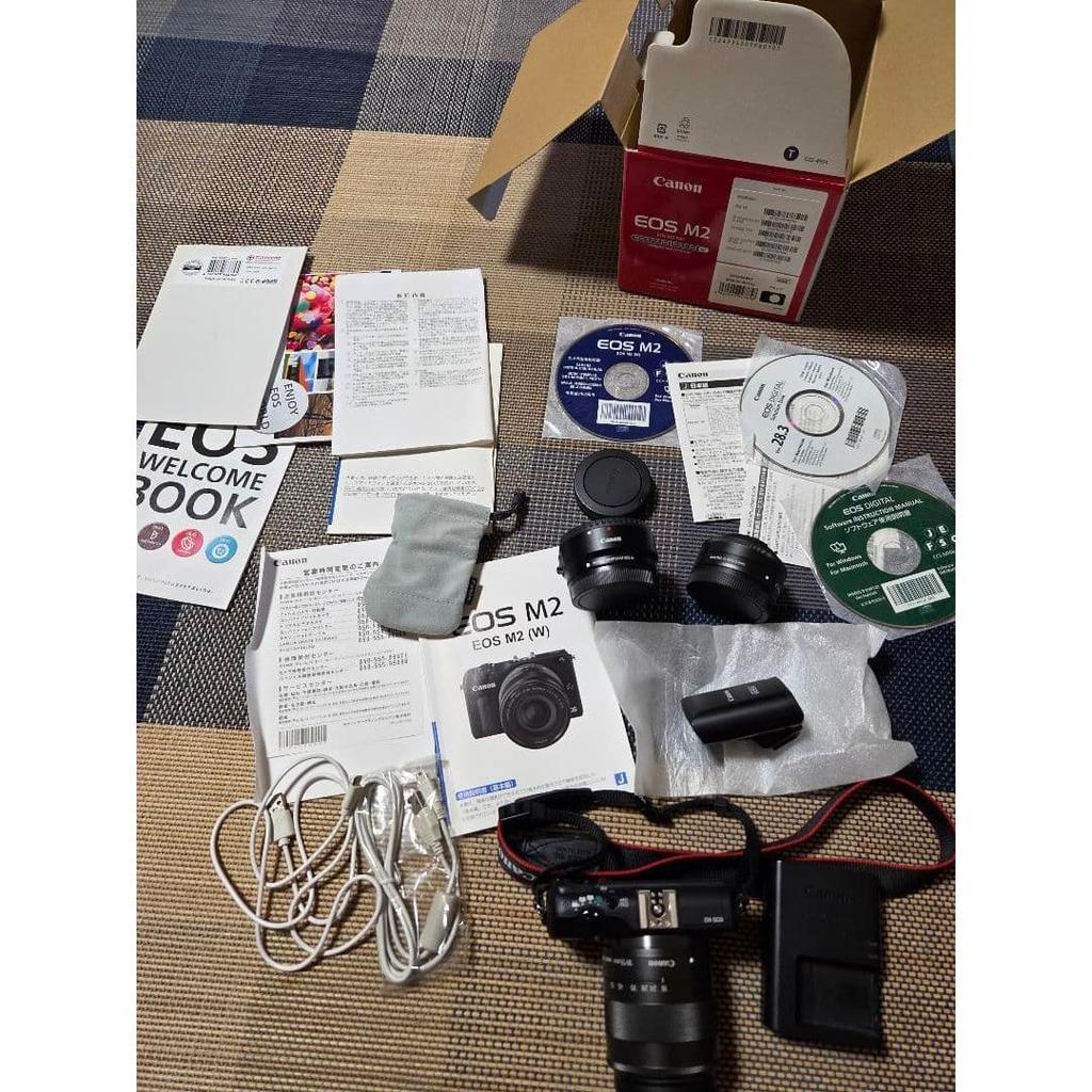 Used Excellent condition Canon EOS M2 Double Lens Kit