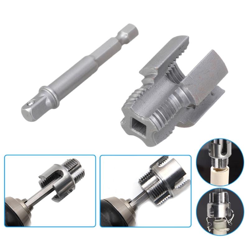 Pipes Threading Set 2 Standard Size Carbon Steel Cutter Hex Shank Compatibility Plumbing Maintenance Tool