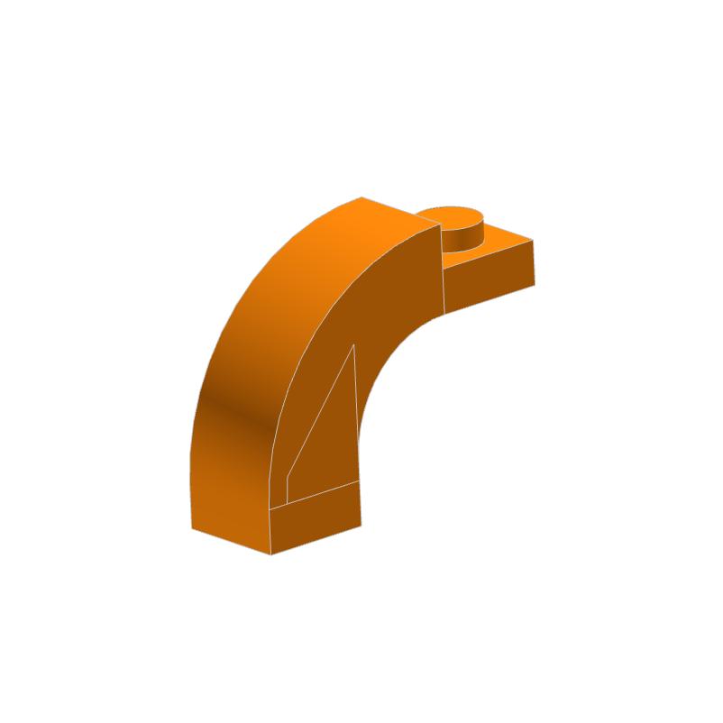 10Pcs 6005 92903 1x3x2 Curved Building Block Moc Accessories Compatible with Brick DIY Children Toy Assembly Gift Box