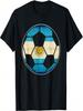 Argentinien Fahne auf Fußball Fußballliebhaber unisex Wounisex Jungen T-Shirt
