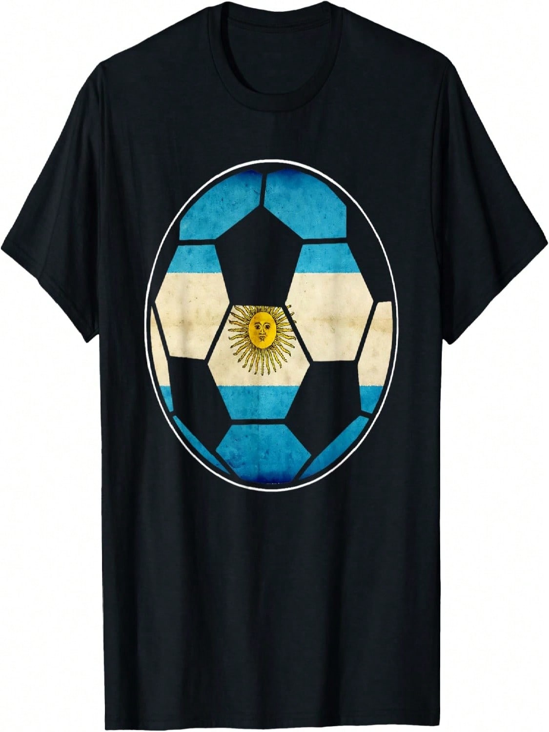 Argentina Flag On Soccer Ball Soccer Lover unisex Wounisex Boys T-Shirt S разноцветный