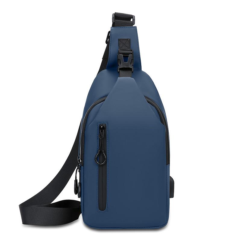 New men's breast bag, simple business shoulder bag, business trip wear-resistant messenger bag, fashion trend breast bag