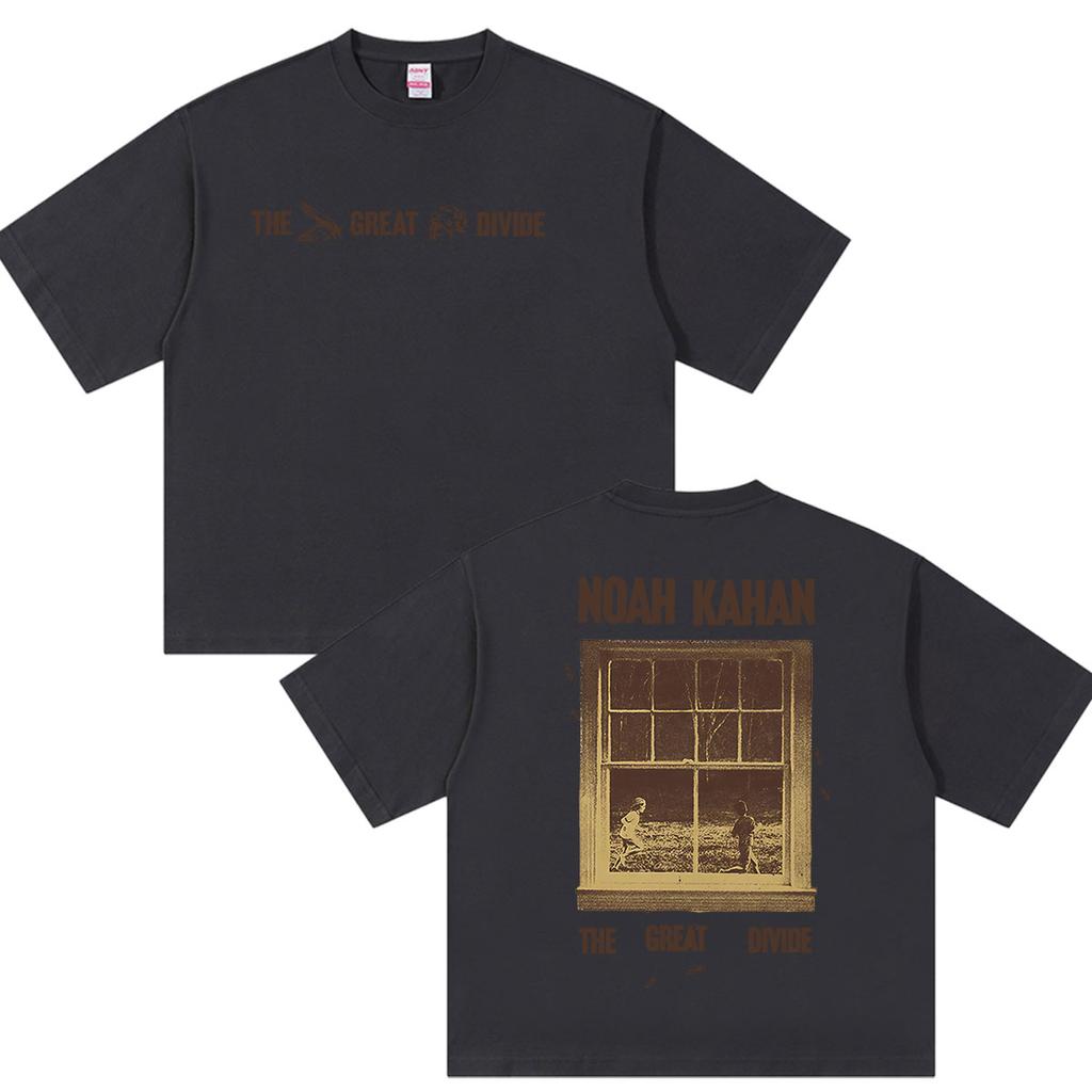 Noah Kahan The Great Divide Tour 2026 Grafik T-Shirts Unisex Damen Harajuku Vintage Hip Hop Oversized Baumwoll-T-Shirt Streetwear