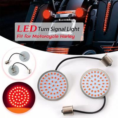 1156 Bullet 2* Rear Red LED Turn Signal Lights Fit for Harley Touring Motorcycle