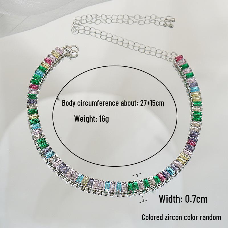 Elegant Zircon Choker Necklace: European and American Style
