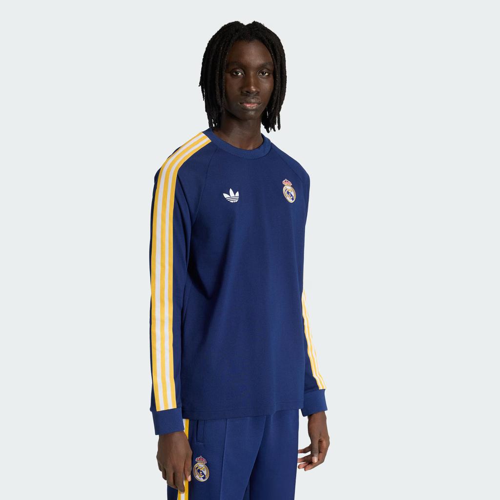 Puma Adidas Puma Adidas Real Madrid Football Sports Casual Retro Long Sleeve T-Shirt Men T-Shirt KE3849