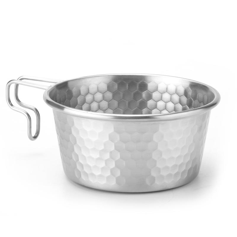 1PC 12.17oz(360ML) Stainless Steel Sierra Cup Stackable Portable Round Sierra Bowl Cup with Handle for Camping and Hiking